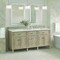 James Martin Vanities 72'' Double Vanity, Whitewashed Oak w/ 3 CM Lime Delight Quartz Top 424-V72-WWO-3LDL - alternate 2